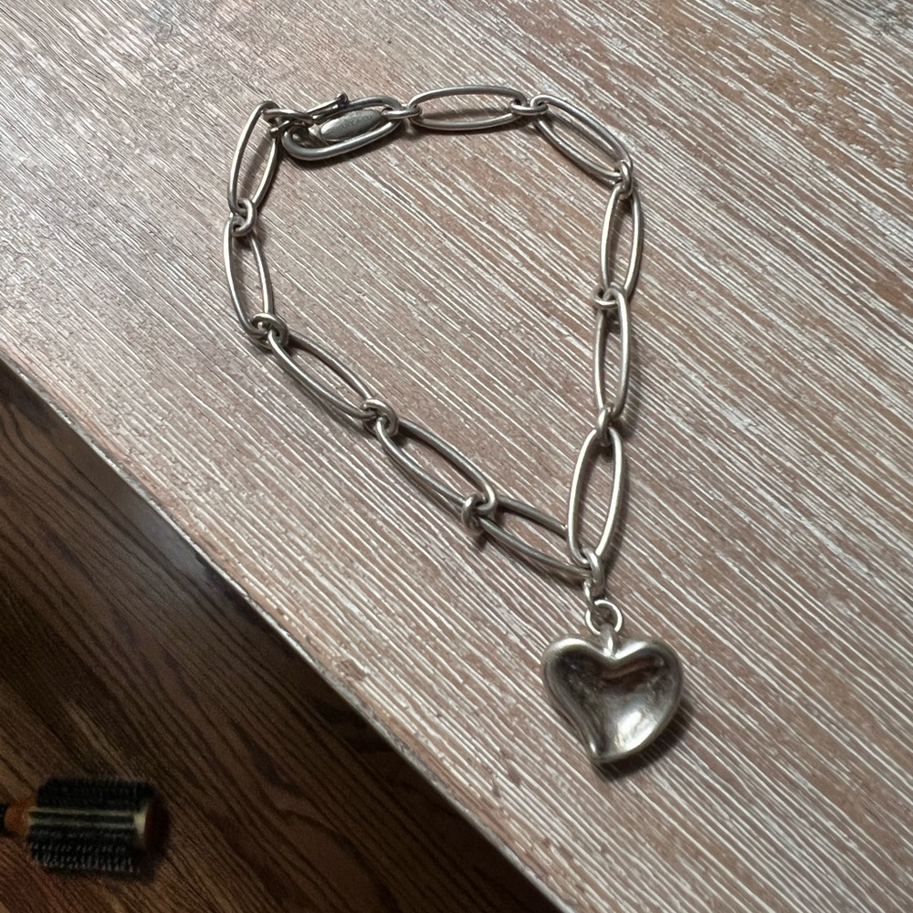 Tiffany & co. Heart charm bracelet, worn